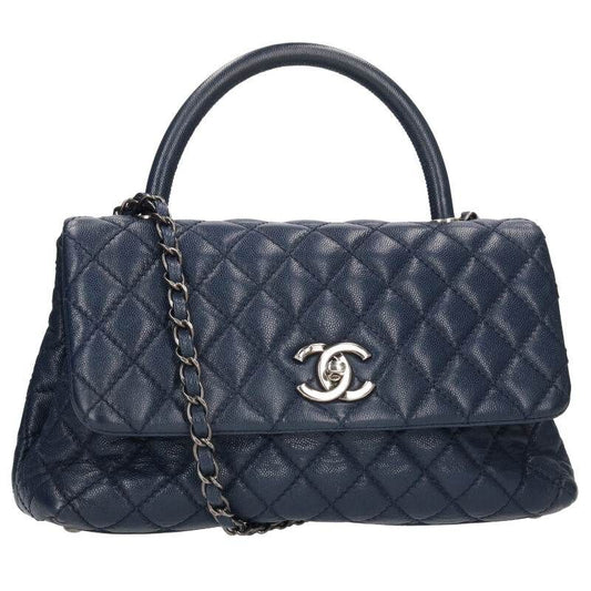 Chanel Top Handle Caviar Skin Chain Shoulder Bag Women