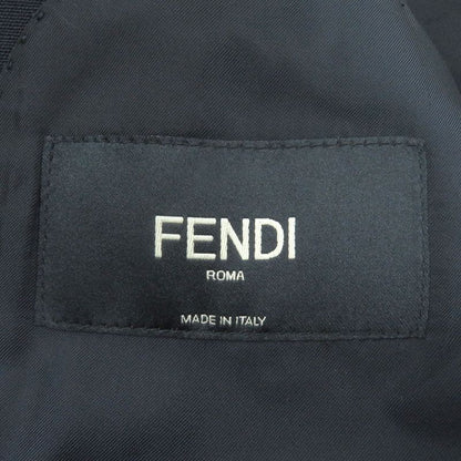 Fendi 2020 Fj0567 FF Logo Zucca Sideline Narrow Lapel Single Tailored Jacket