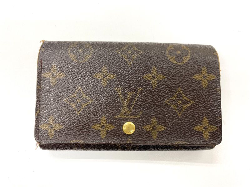 Louis Vuitton Monogram Porte Monet Vieux Trésor Fold Wallet With L-shaped