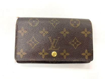 Louis Vuitton Monogram Porte Monet Vieux Trésor Fold Wallet With L-shaped