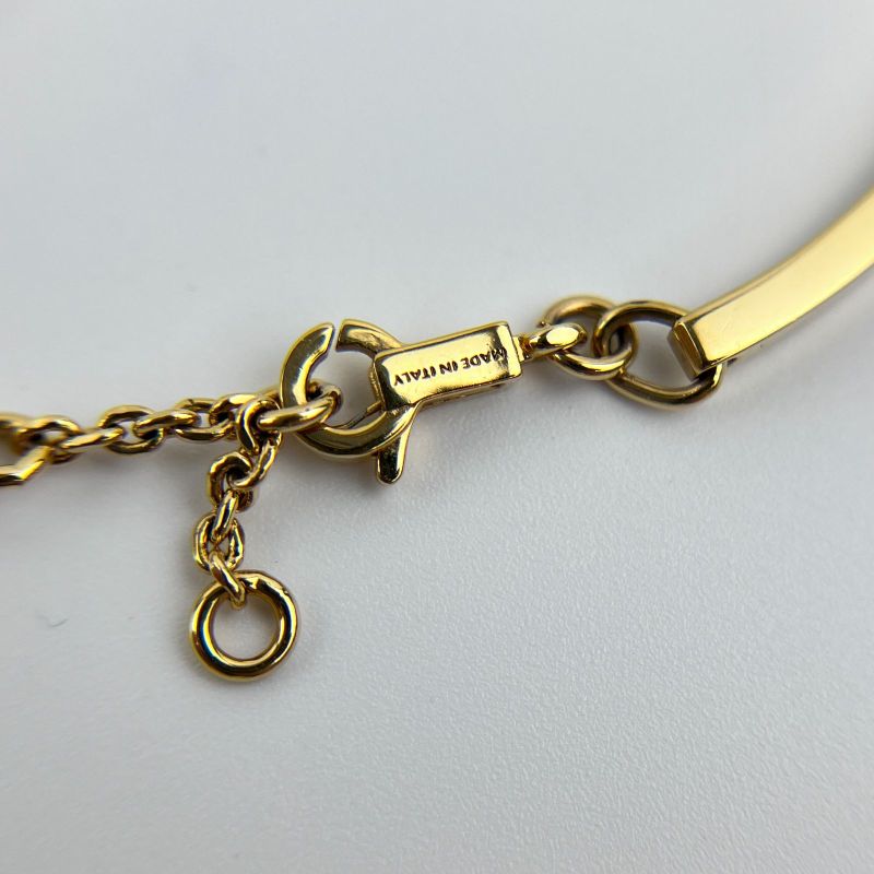 Celine Logo Triomphe Accessory Bracelet Bangle Gold Vintage Women's