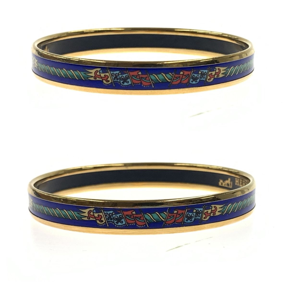Hermes Enamel PM Bracelet Bangle Gold