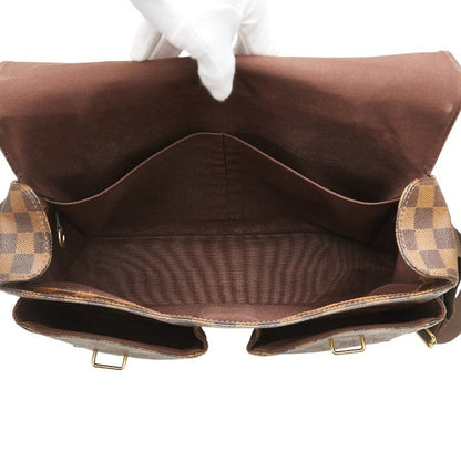 Louis Vuitton Damier Broadway Handbag Shoulder Bag N42270 Brown PVC Leather