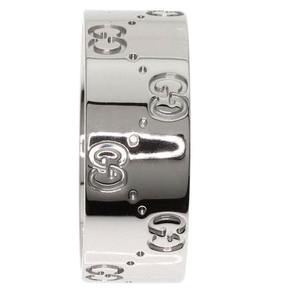 Gucci GG Icon Wide #27 Ring 18K White Gold Men's