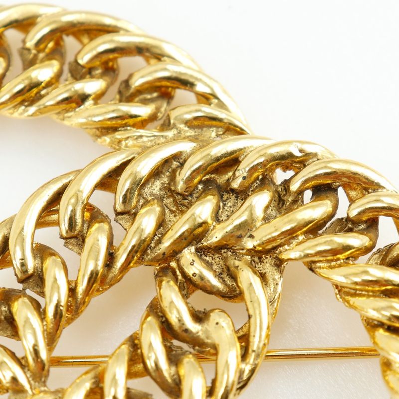 Chanel Chain Coco Mark Gold Plated Ladies 36.4g Brooch
