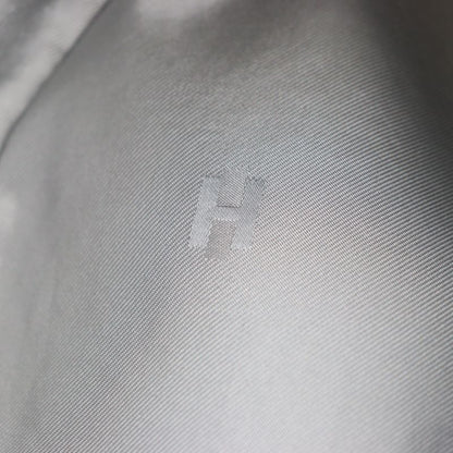 Hermes 100% Cashmere Silk Blend Lining Serie Buttons H Logo Embroidered Lining