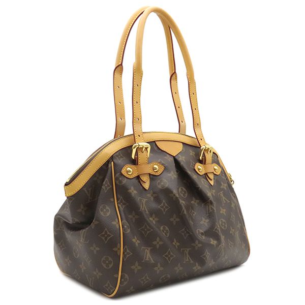 Louis Vuitton Handbag Tivoli GM Monogram Canvas Monogram Gold Hardware Brown