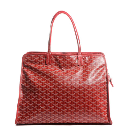 Goyard Goyardine Sac Chien Hardy PM Tote Bag Pet Carrier Purse & Pouch Red