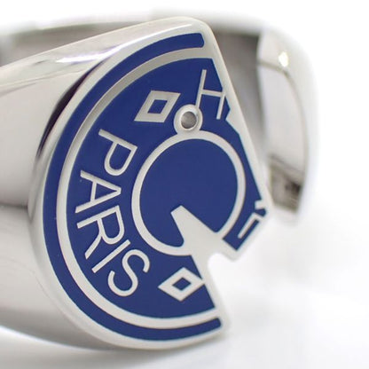 Hermes Carrousel Ring T58 Bleu De France Blue Clous Sel Horse Profile
