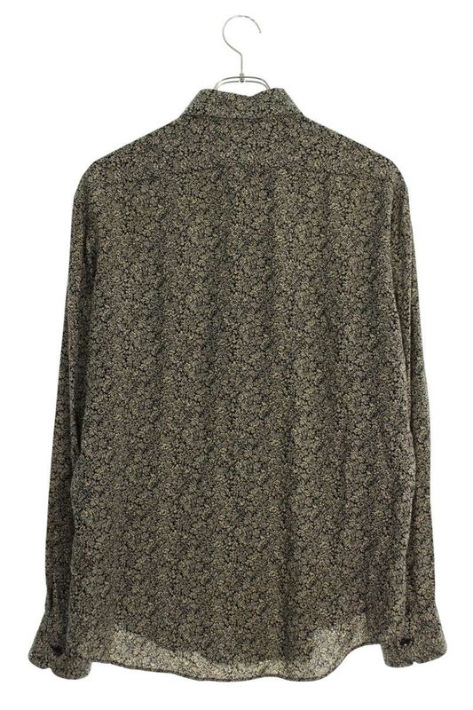 Celine 2c028570k Viscose Flower Print Long Sleeve Shirt Men's 39