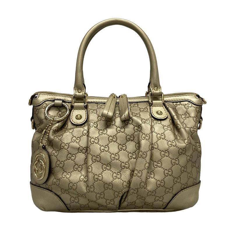 Gucci Handbag Sookie Stripe Line 247902 Gold Leather