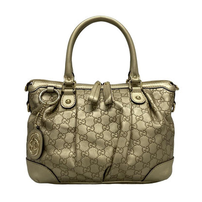 Gucci Handbag Sookie Stripe Line 247902 Gold Leather