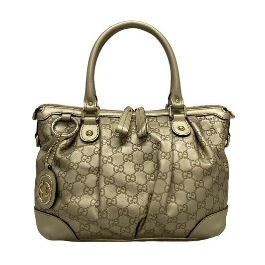 Gucci Handbag Sookie Stripe Line 247902 Gold Leather