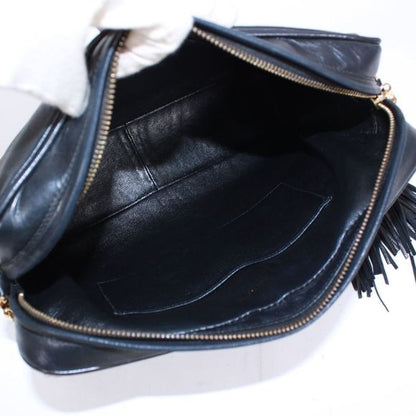 Chanel Coco Mark Chain Lambskin Black White Flap Shoulder Bag Gold