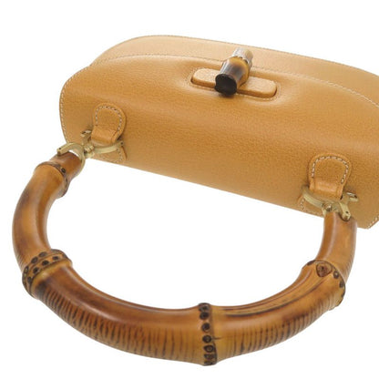Gucci 2WAY Bamboo 000 1364 0633 Leather Yellow Handbag Yellow 0145 Gucci
