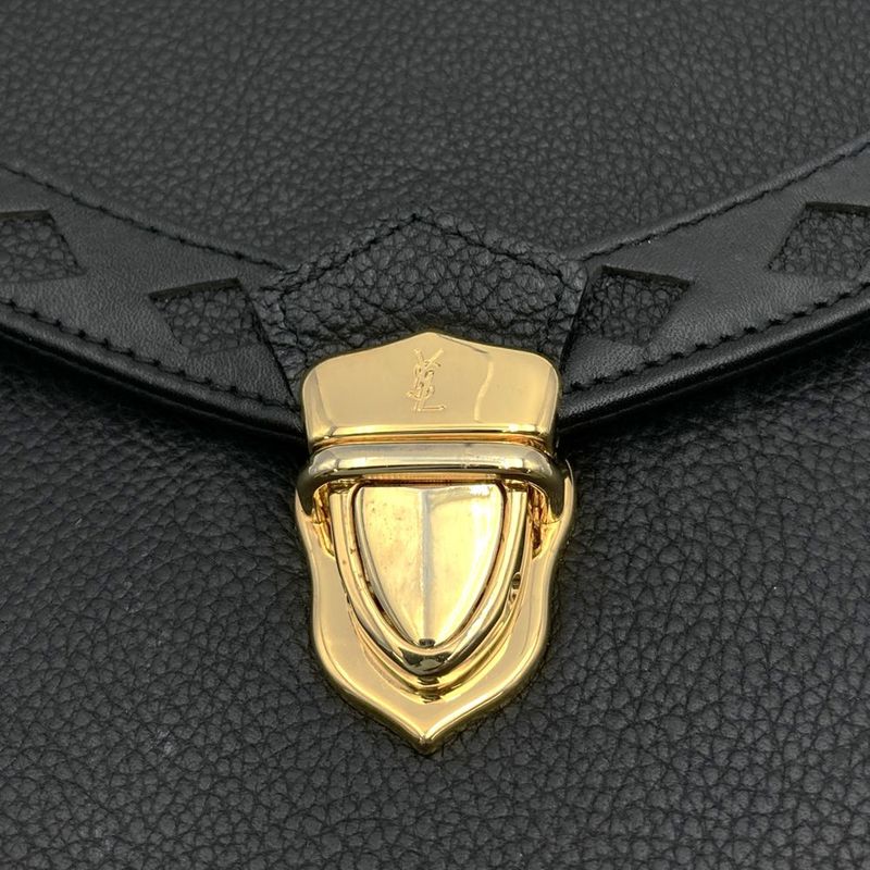 YVES Saint Laurent Yves Saint Laurent 2way Handbag Shoulder Bag Black Leather