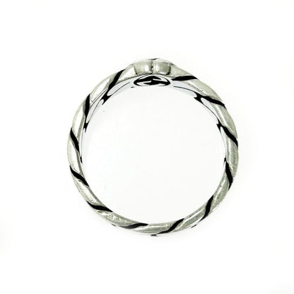 Gucci Silver Interlocking G Chain Ring 5.1g 925 Engraved 473034 Ring