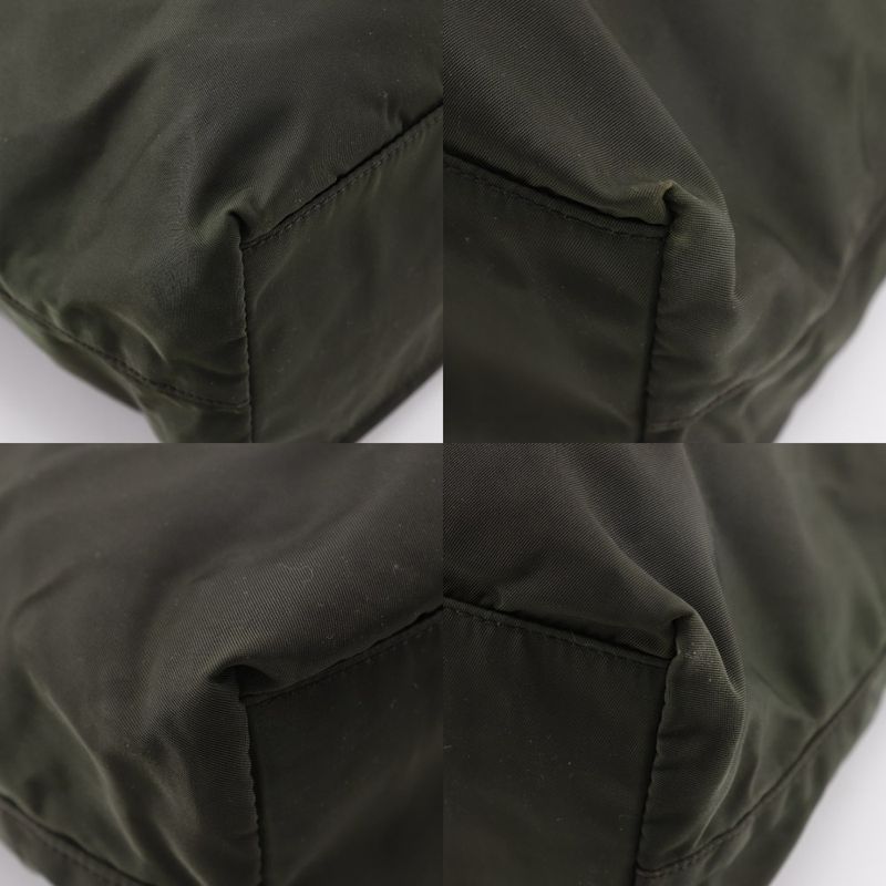 Prada B5878x Nylon Ebano Khaki Women's Tote Bag