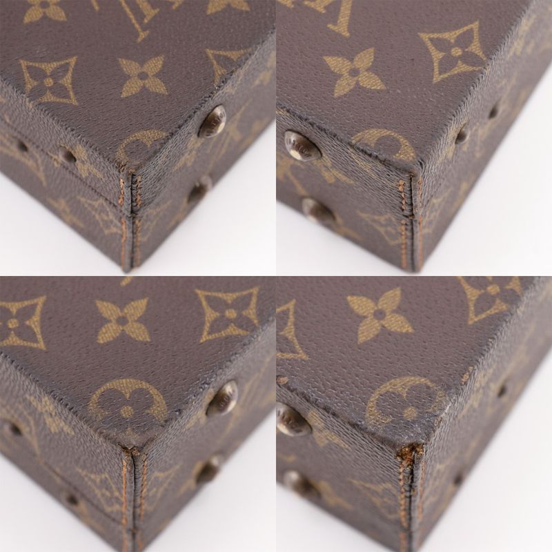 Louis Vuitton Crusher Hard Case Attache Case Monogram Canvas Brown Unisex Trunk