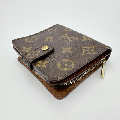 Louis Vuitton M61667 Monogram Compact Zipped Wallet With Zipper Pocket For