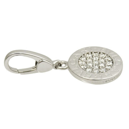 Bvlgari Diamond Pendant Top 18K White Gold 750 White Gold Diamond Charm