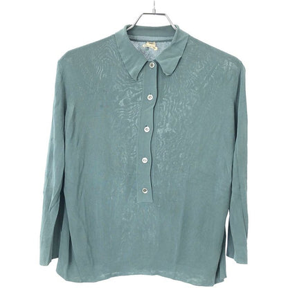 Hermes Viscose Knit Polo Shirt Mint Green Sm