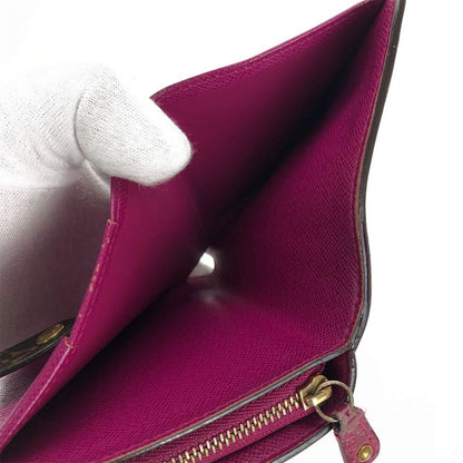 Louis Vuitton Bifold Wallet M95188 Monogram Perfot Fuchsia Brown Gold Hardware