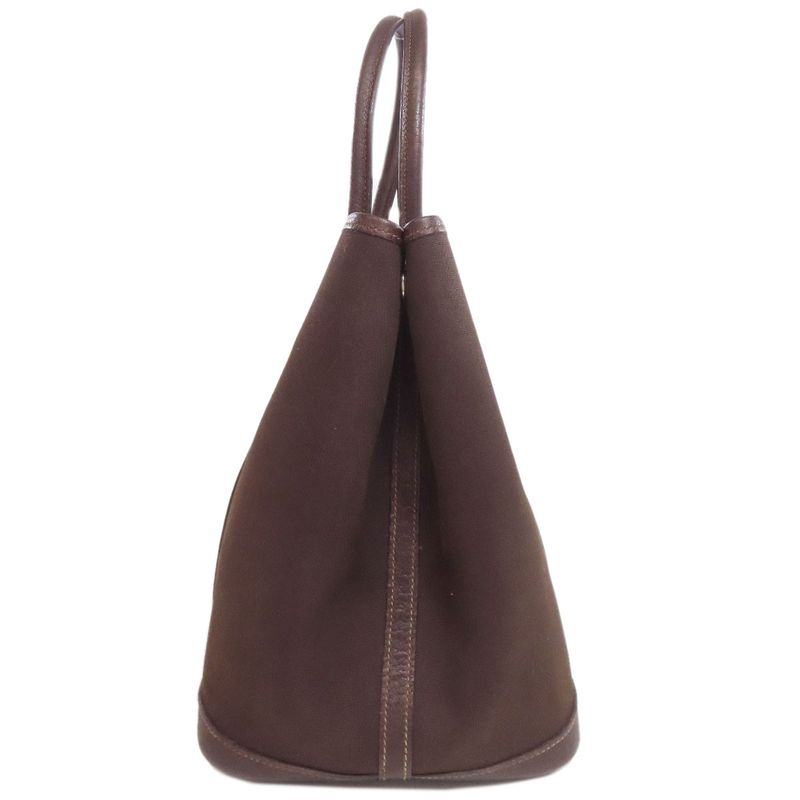 Hermes Garden Party PM Silver Hardware Tote Bag Toile Offiche Women