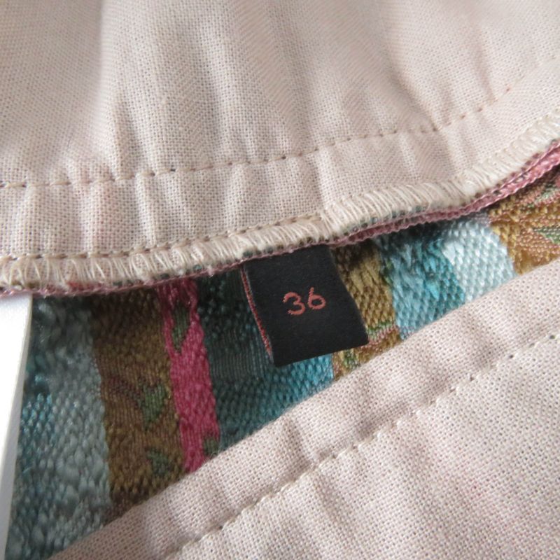 Gucci 621738 Silk Blend Flower Jacquard Flared Center Press Pants Pink 36 Made