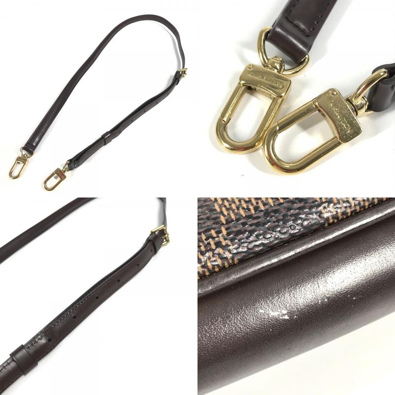 Louis Vuitton Shoulder Bag Navona N51983 Damier Canvas Ebène Brown