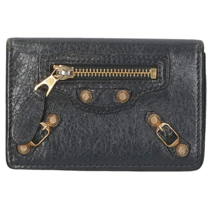 Balenciaga 319159 Giant Arena Leather Card Case Men's