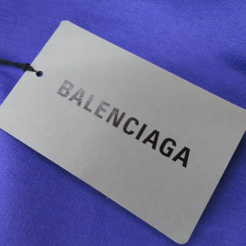 Balenciaga 2021 670946 Bebe 100% Cotton With Stone Hooded Hoodie Purple M