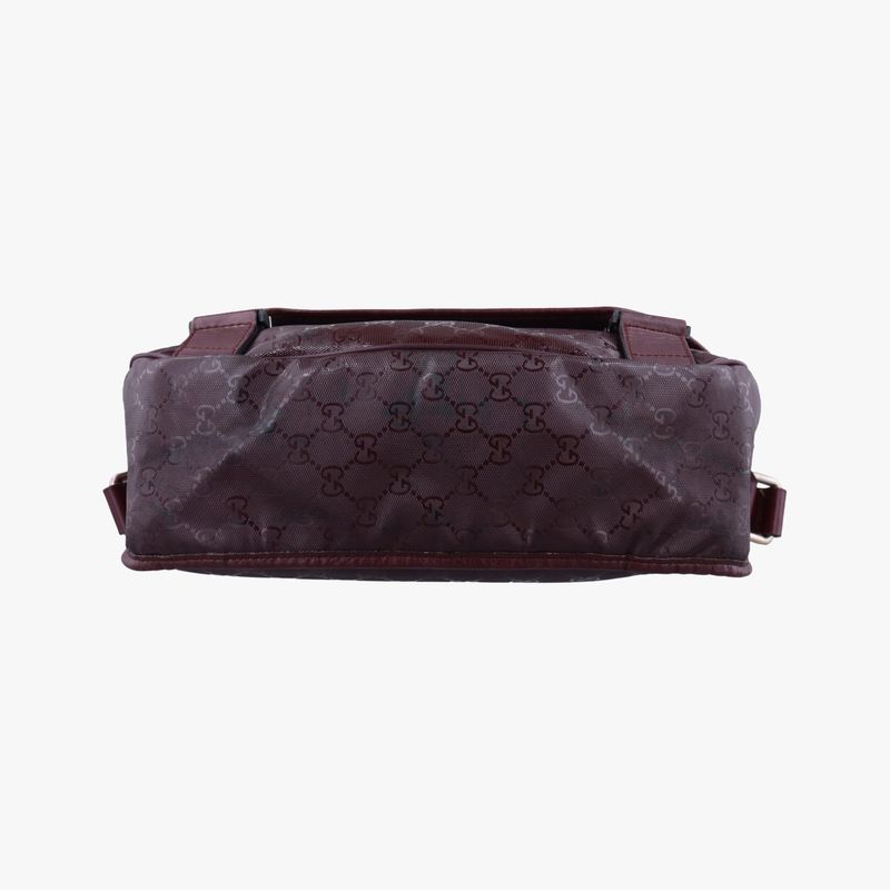 Guccigg Plus Messenger Wine Red PVC Coated Canvas 201732 I7033049