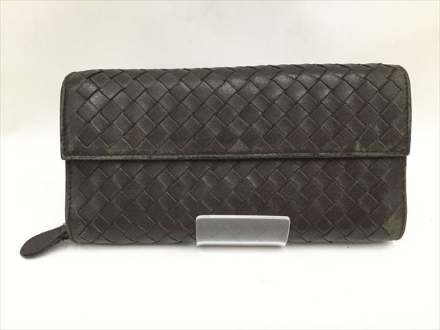 00 Bottega Veneta Long Wallet Intrecciato Lambskin 150509 Brown