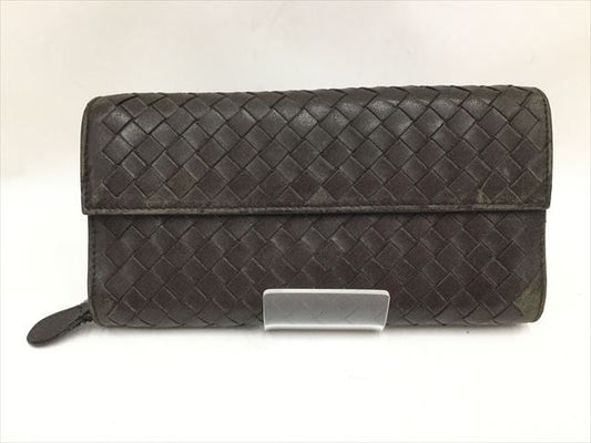 00 Bottega Veneta Long Wallet Intrecciato Lambskin 150509 Brown
