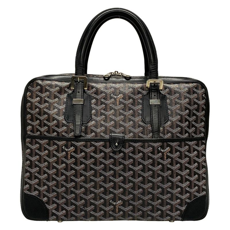 Goyard Business Bag Diplomat Black×brown×white Leather