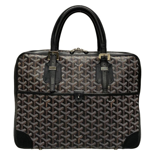 Goyard Business Bag Diplomat Black×brown×white Leather