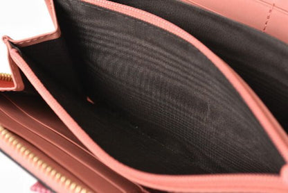 Gucci Wallet Gucci Long Wallet Round Zipper GG Marmont Ribbon Pink 435819 Dlxwj