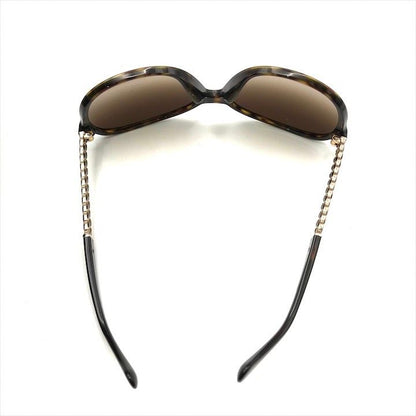 Chanel CC Logo Sunglasses Eyewear Tortoiseshell Pattern Chain Motif Brown