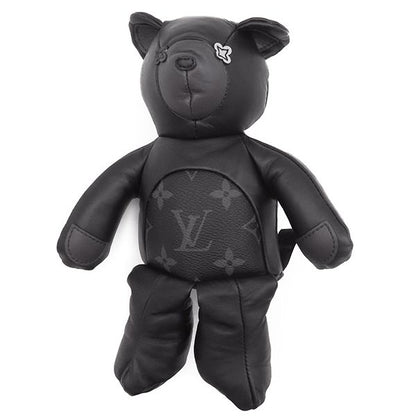 Louis Vuitton Plush Toy Flash Deux Louis Leather Monogram Eclipse Canvas Black