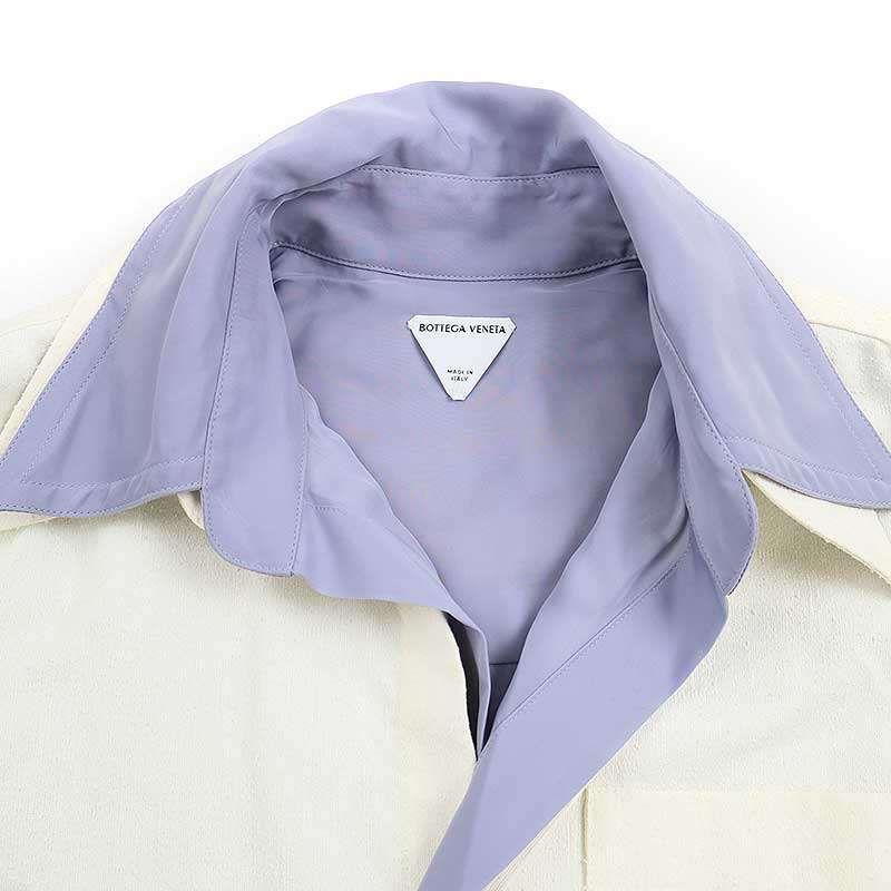 Bottega Veneta 23ss Double Layered Shirt White Purple 36 738507 V2sm0