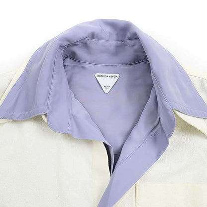 Bottega Veneta 23ss Double Layered Shirt White Purple 36 738507 V2sm0