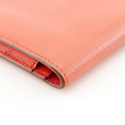 Hermes Dogon GM Chevre Pink □R Ladies Long Wallet