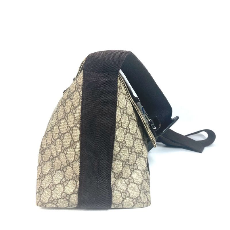 Gucci Shoulder Bag GG Plus Flap 122374 GG Supreme Canvas Beige