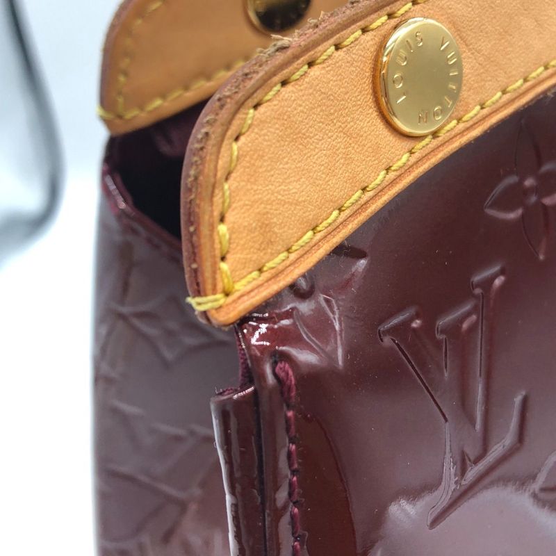 Louis Vuitton Vernis Blair MM Handbag M91690 Red Preowned 005580