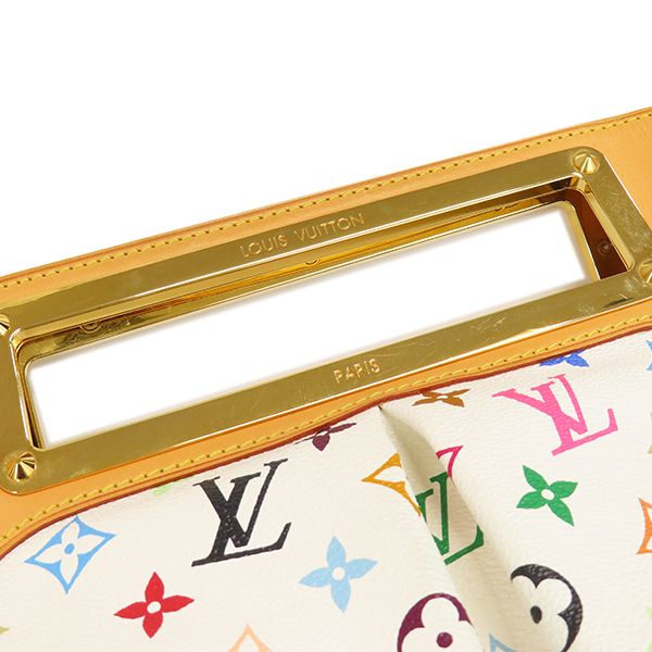 Louis Vuitton 2way Bag Judy GM Monogram Multicolor Bronze Gold Hardware White