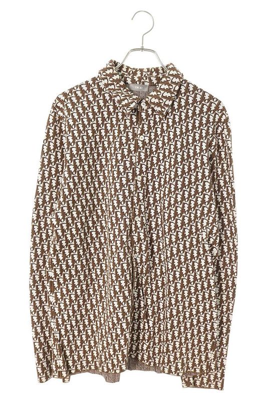 Dior 023m550at099 Obscure Pattern Allover Knit Long Sleeve Shirt Men's L