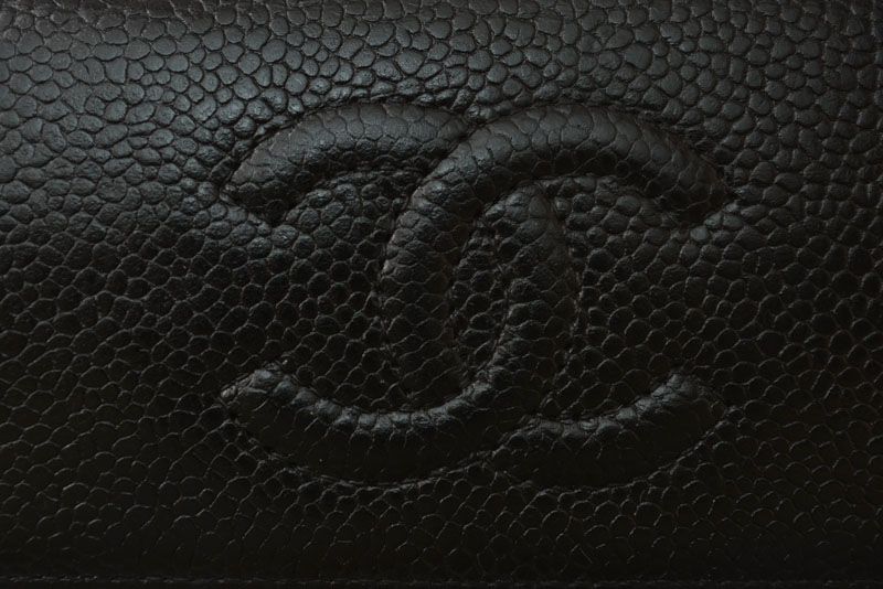 Chanel Key Case Chanel 6-slot CC Mark Caviar Skin Black Gold Hardware