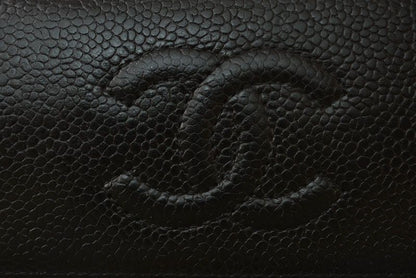 Chanel Key Case Chanel 6-slot CC Mark Caviar Skin Black Gold Hardware