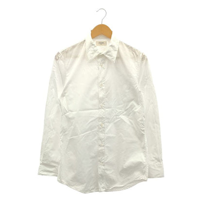 Celine - Cotton Poplin Long Sleeve Shirt - 37 - White - Mens